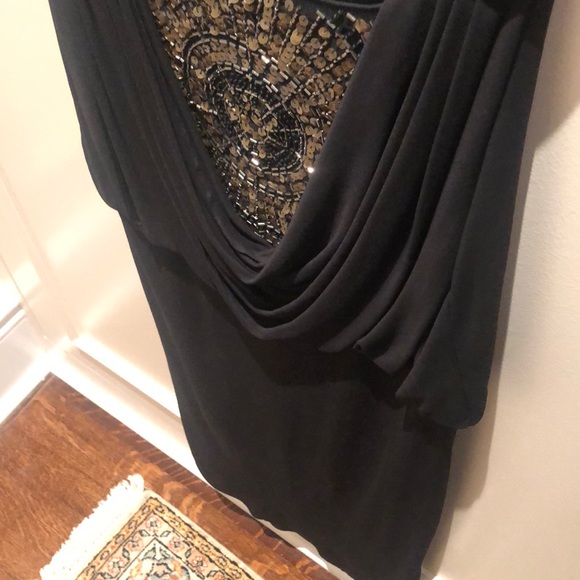 Mango Black Cocktail Dress with Sequin Back - Picture 3 of 6